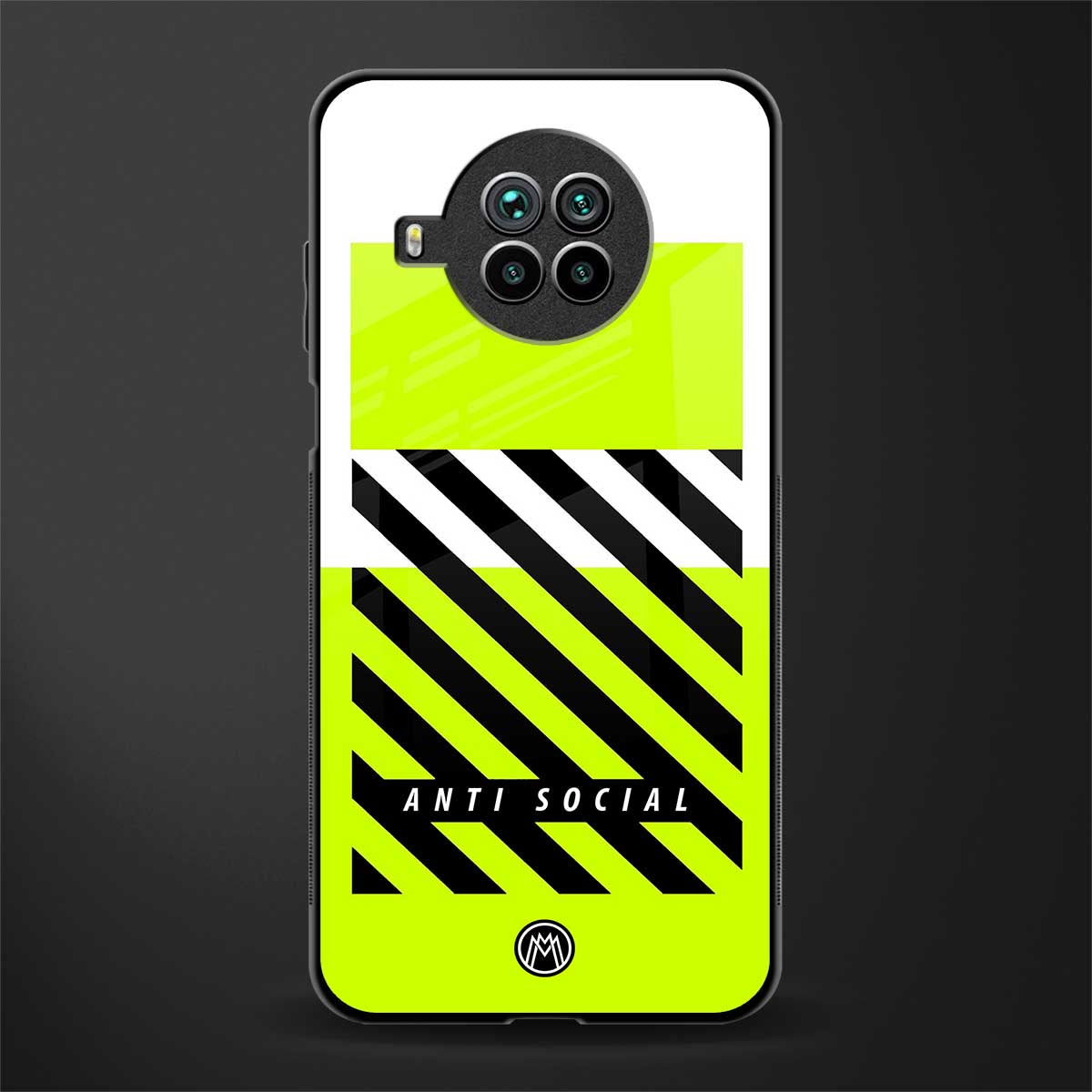 anti social glass case for mi 10i image