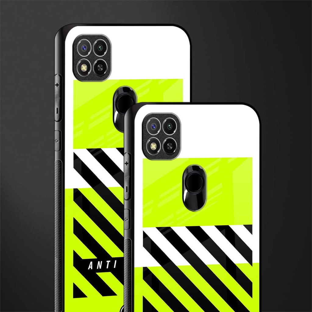 anti social glass case for redmi 9c image-2