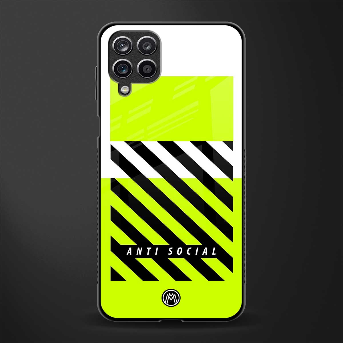 anti social glass case for samsung galaxy m12 image