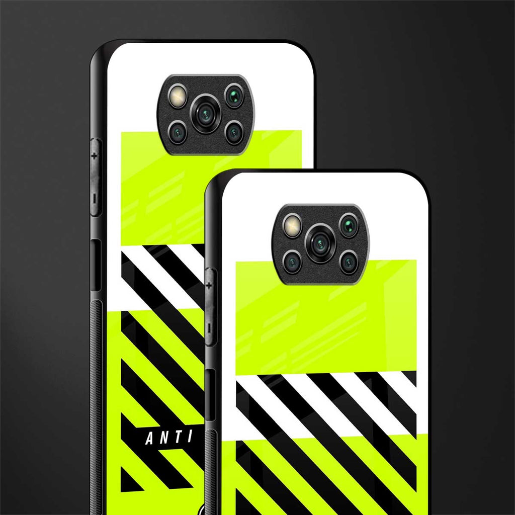 anti social glass case for poco x3 pro image-2