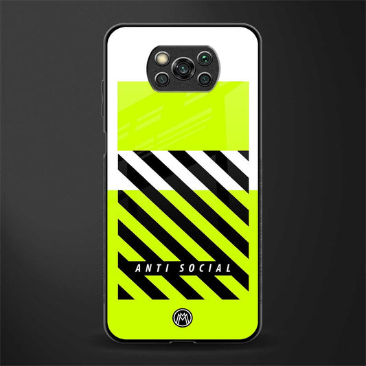 anti social glass case for poco x3 pro image