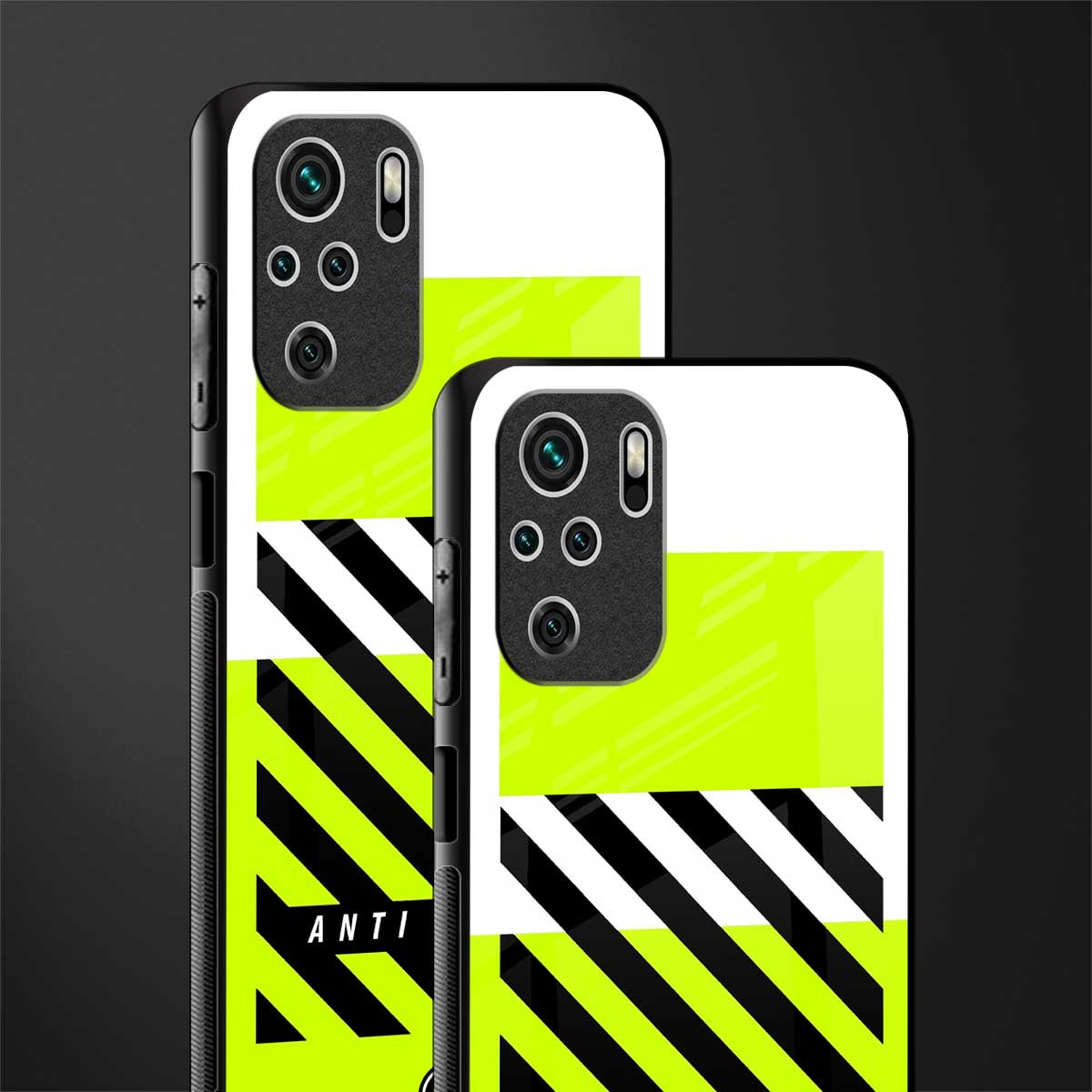 anti social glass case for redmi note 10 image-2