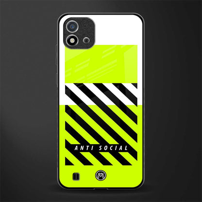 anti social glass case for realme c20 image