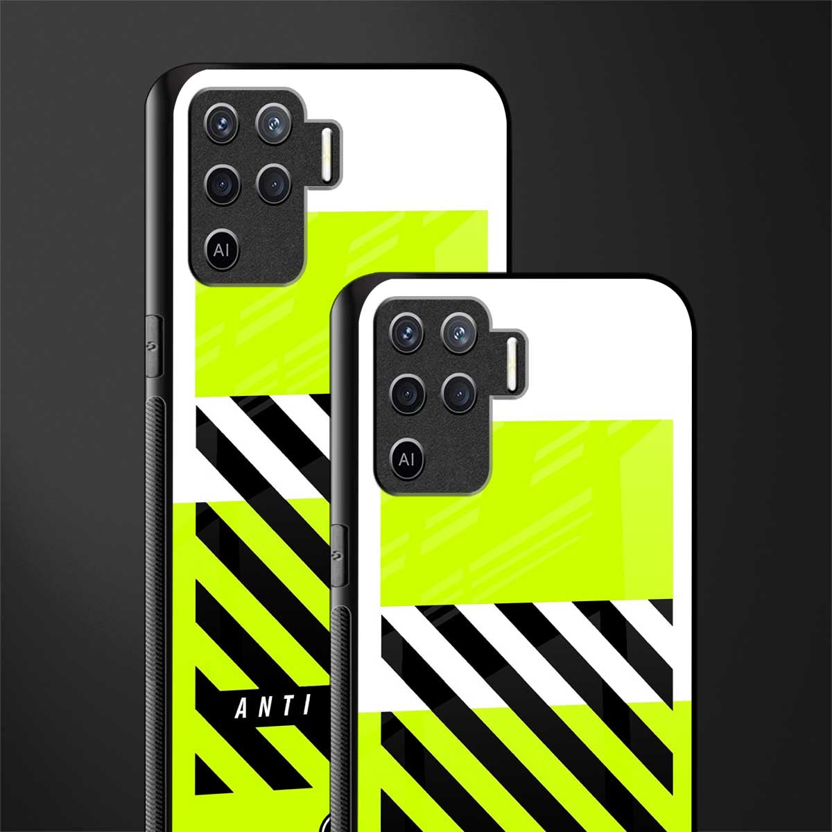 anti social glass case for oppo f19 pro image-2