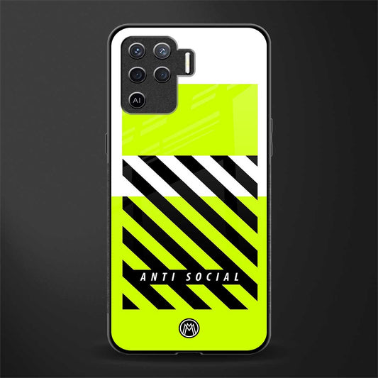 anti social glass case for oppo f19 pro image