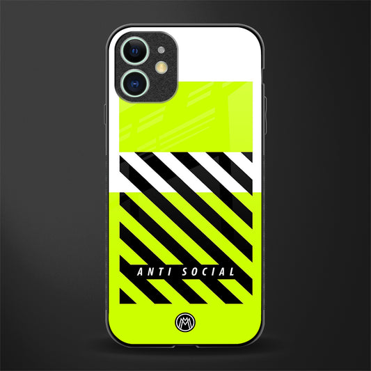 anti social glass case for iphone 12 mini image