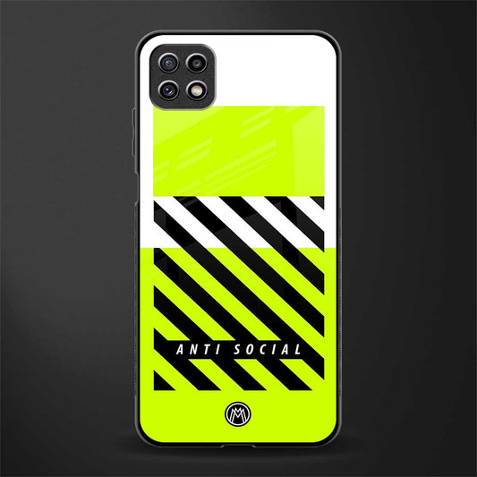anti social glass case for samsung galaxy a22 5g image