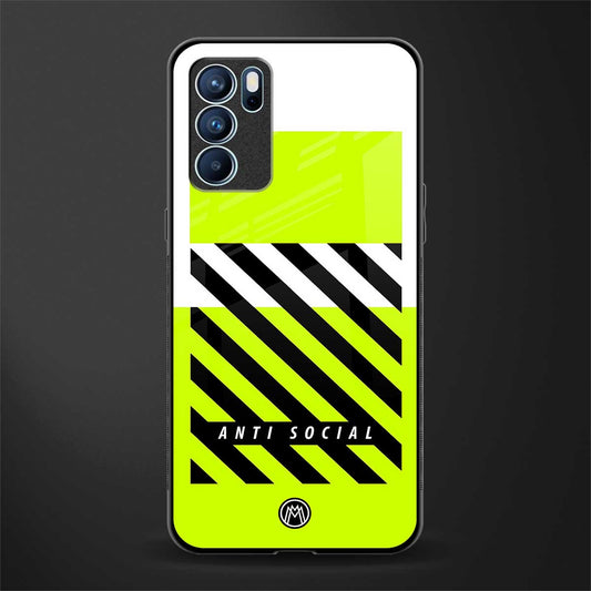 anti social glass case for oppo reno6 5g image