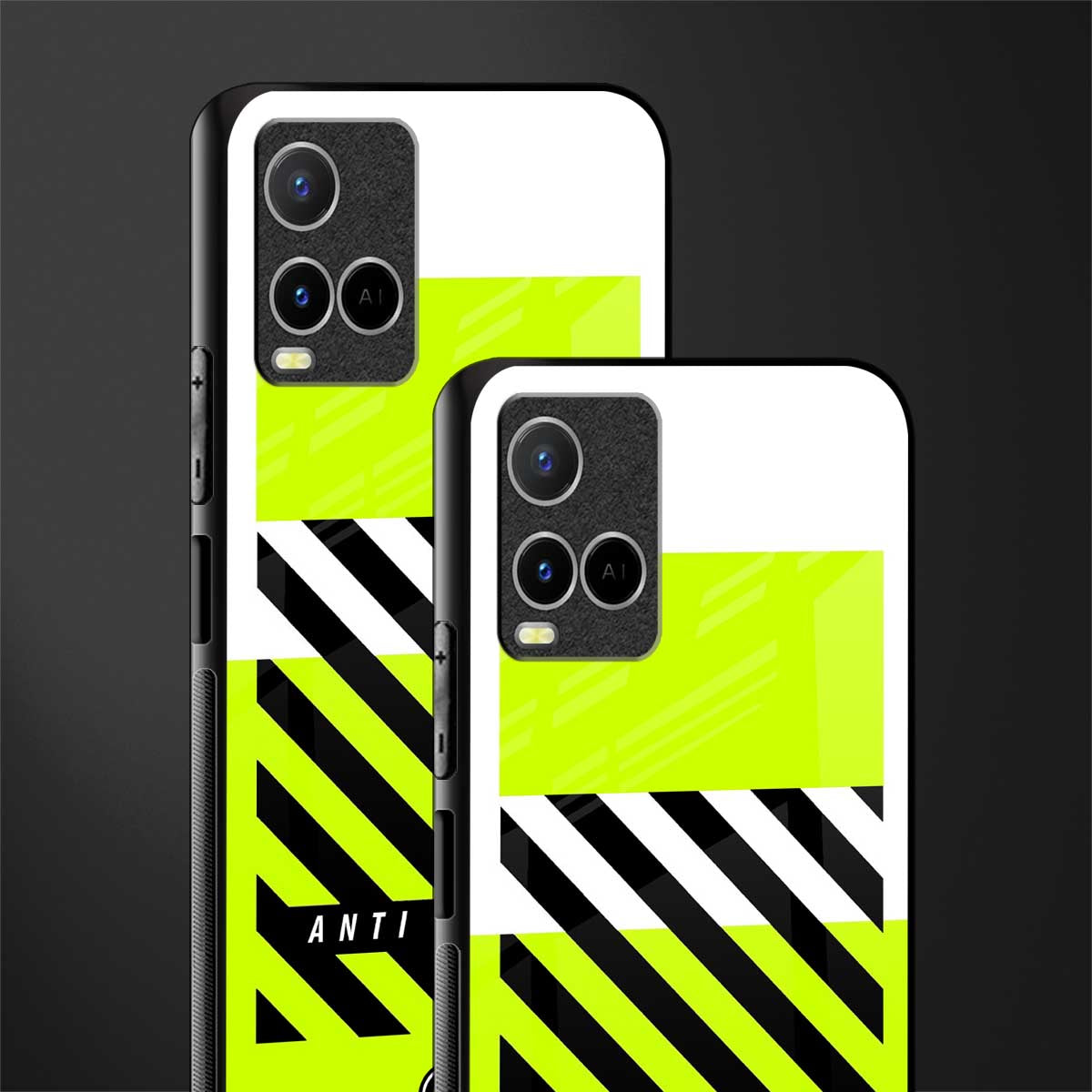 anti social glass case for vivo y21t image-2