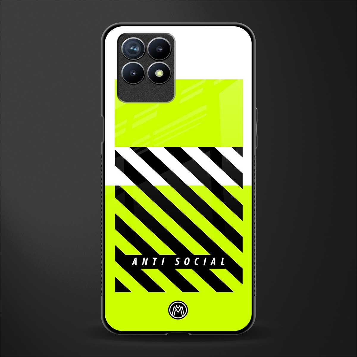 anti social glass case for realme 8i image