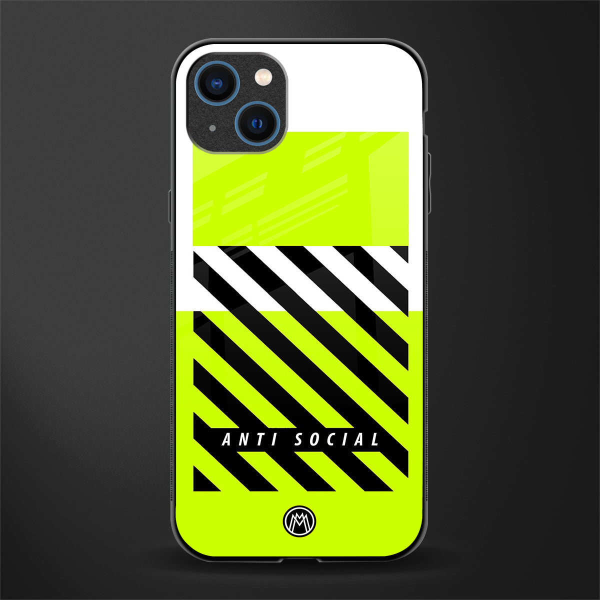 anti social glass case for iphone 14 image