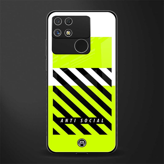 anti social back phone cover | glass case for realme narzo 50a
