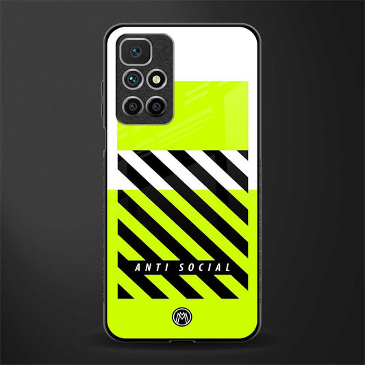 anti social glass case for redmi 10 prime image