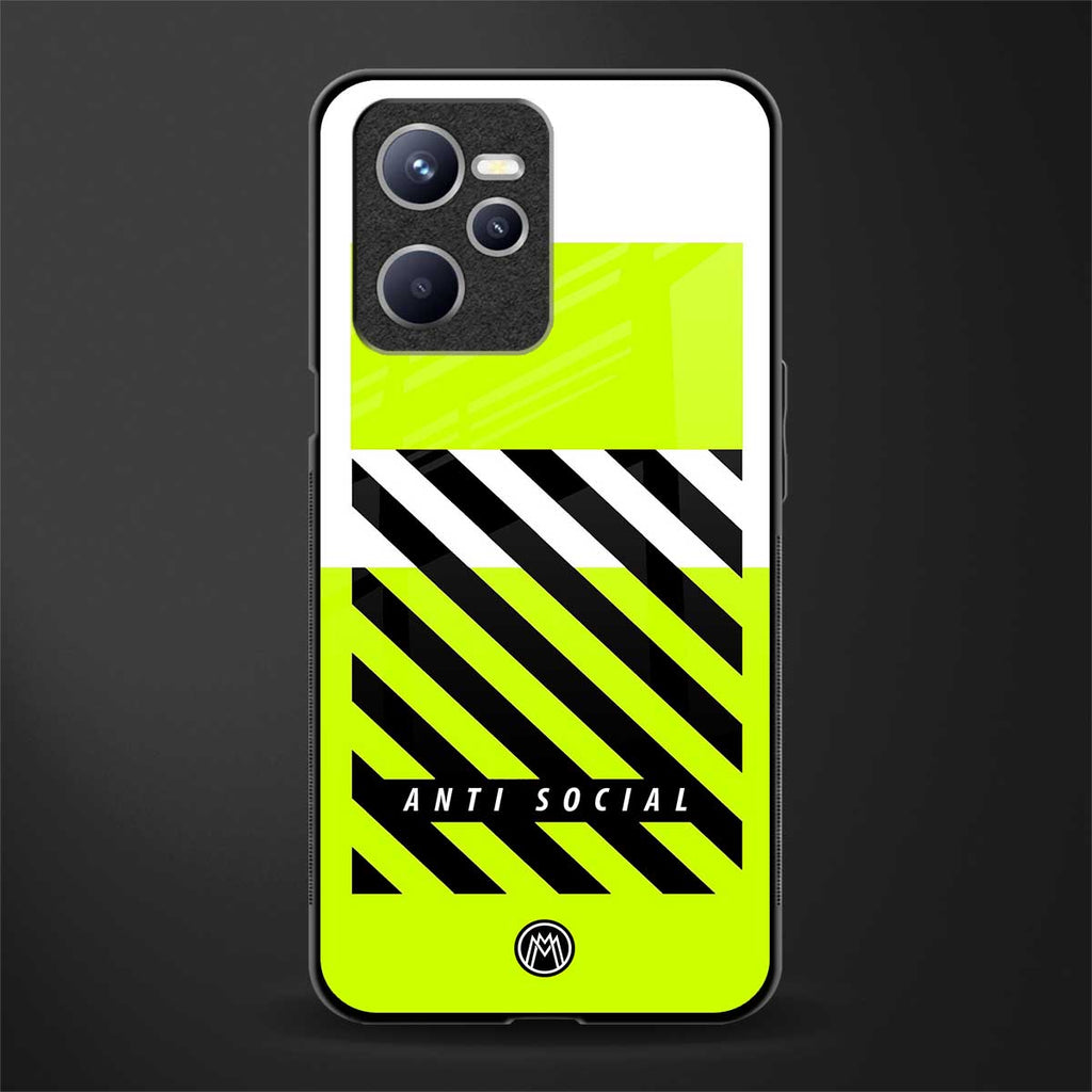 anti social glass case for realme c35 image