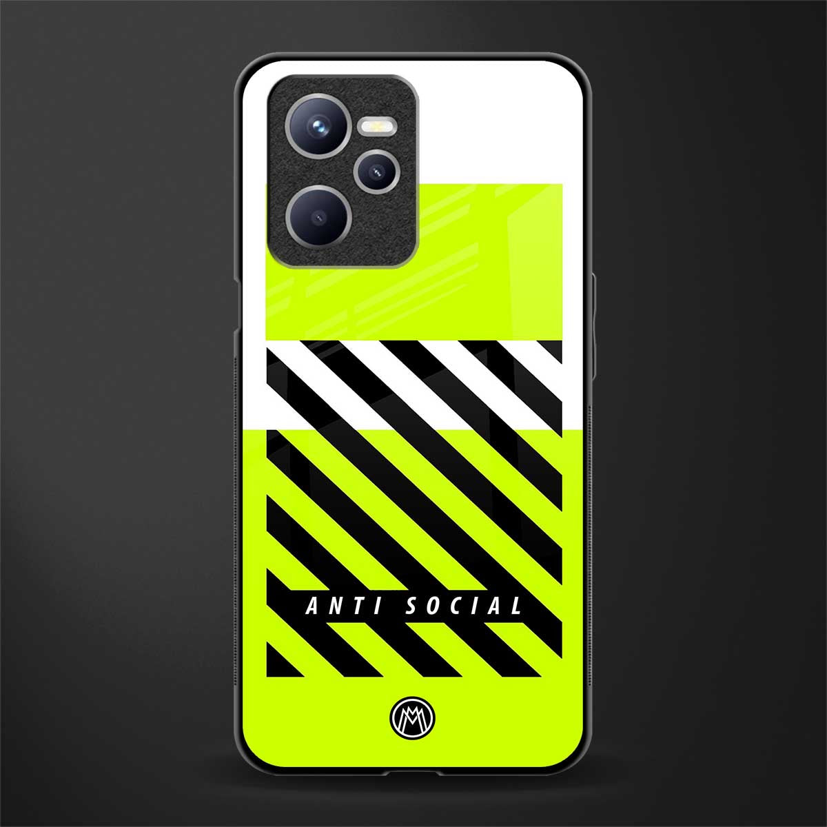 anti social glass case for realme c35 image