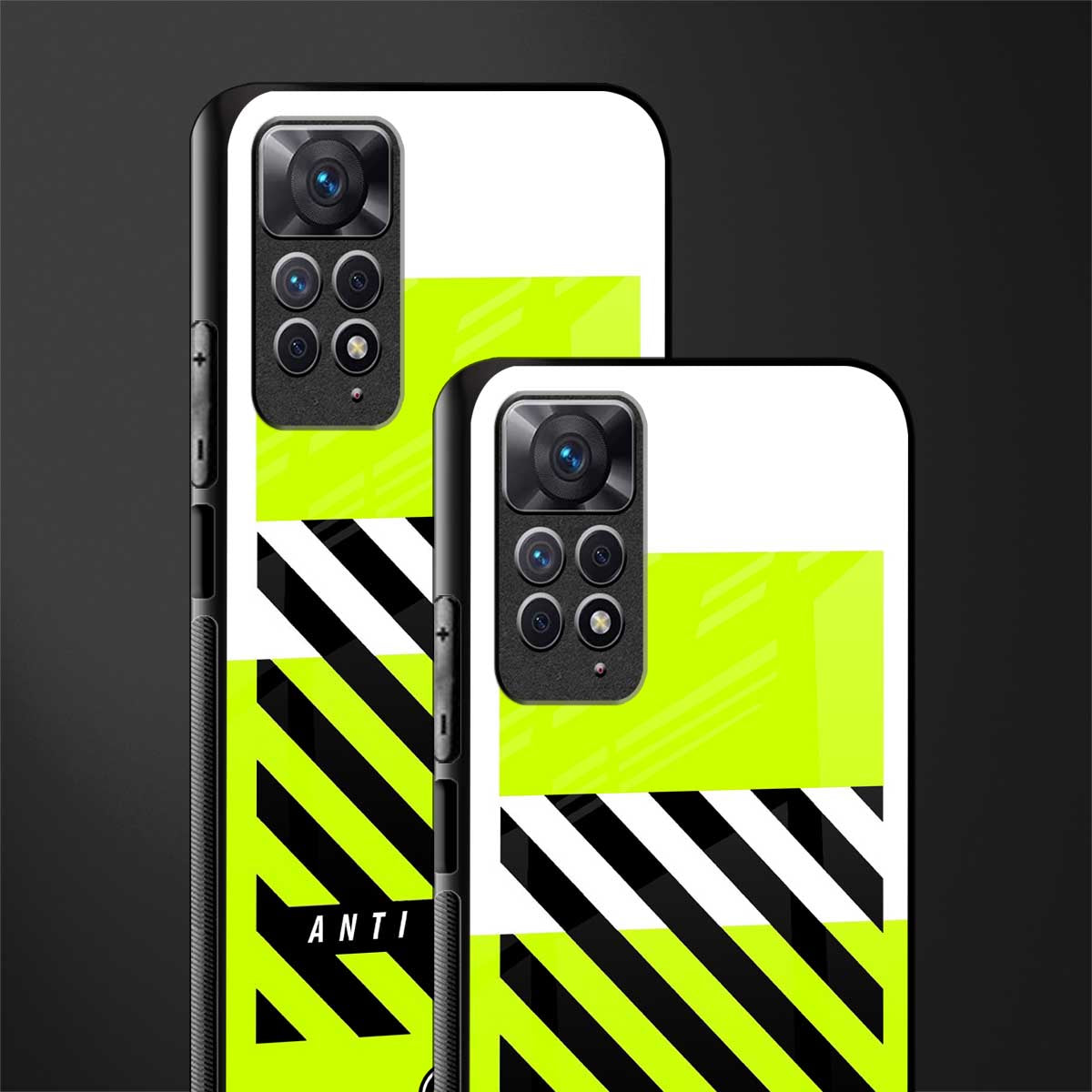 anti social back phone cover | glass case for redmi note 11 pro plus 4g/5g