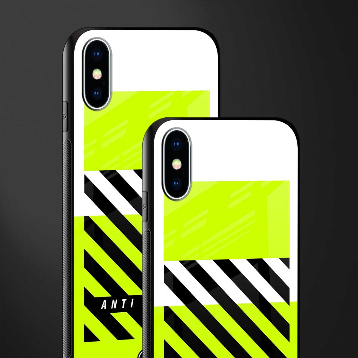 anti social glass case for iphone xs image-2