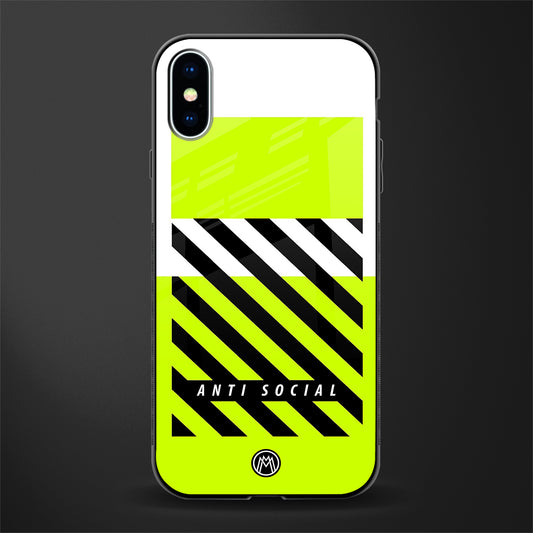 anti social glass case for iphone xs image