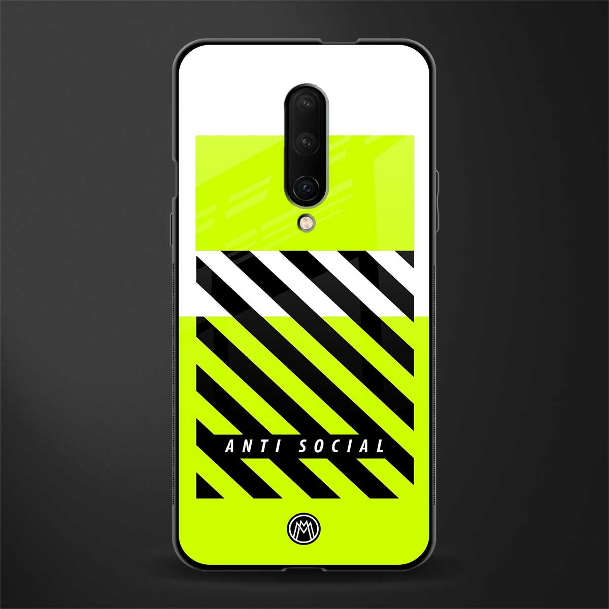 anti social glass case for oneplus 7 pro image