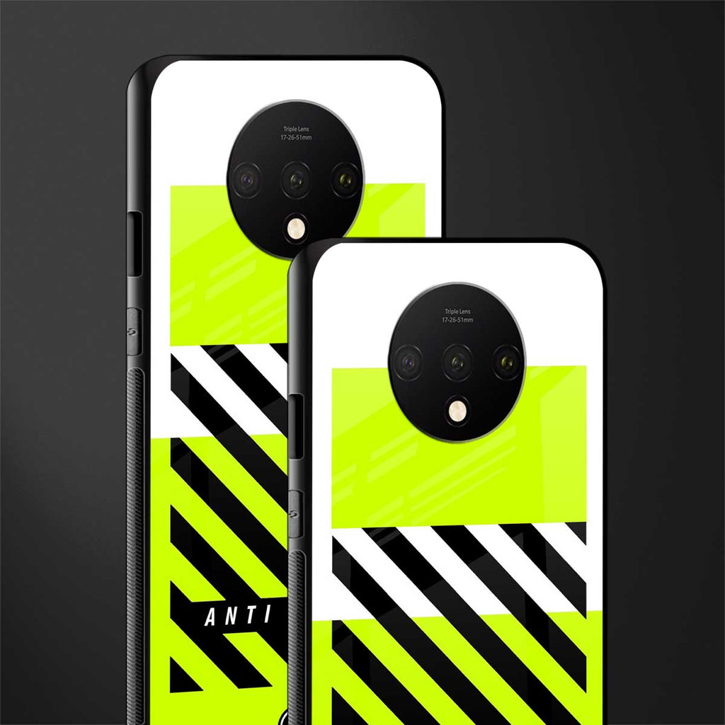 anti social glass case for oneplus 7t image-2