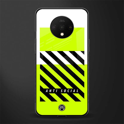 anti social glass case for oneplus 7t image