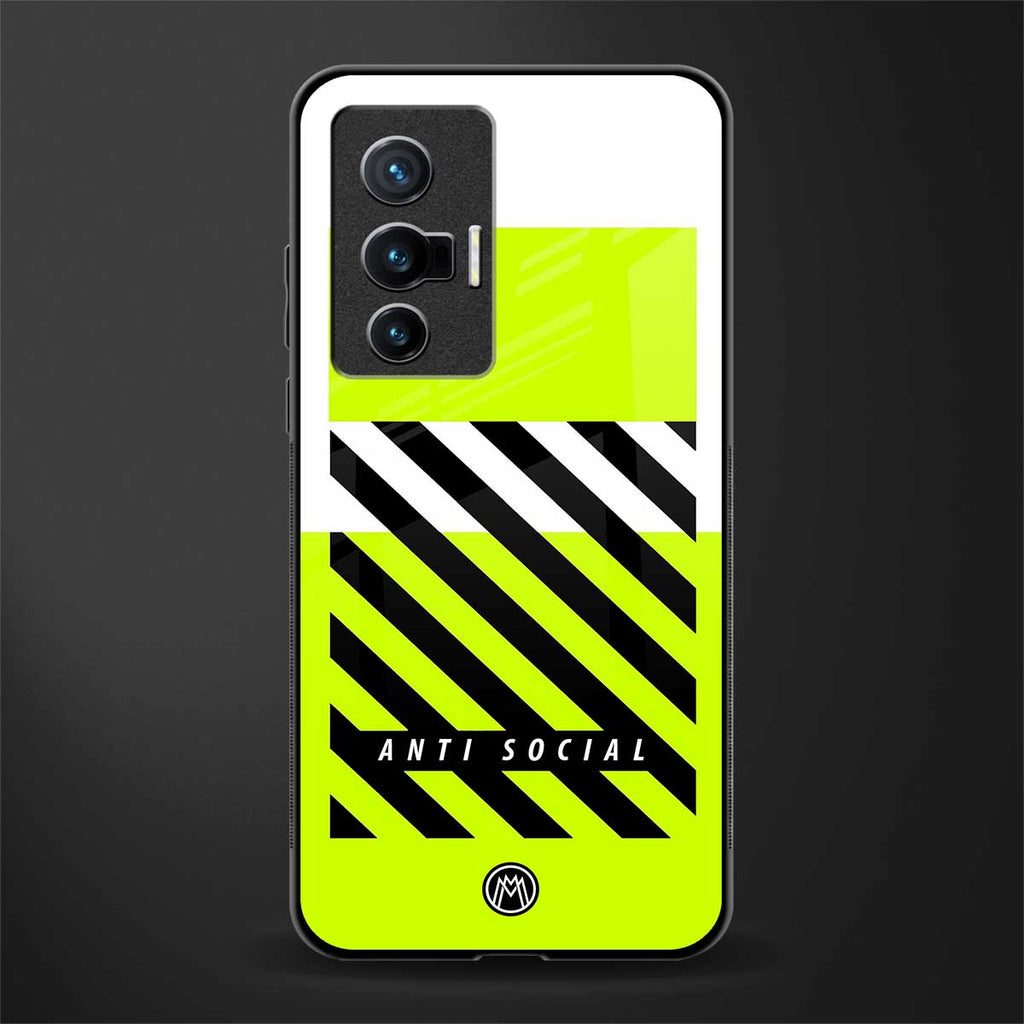 anti social glass case for vivo x70 image