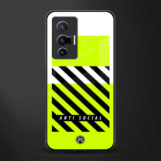 anti social glass case for vivo x70 image