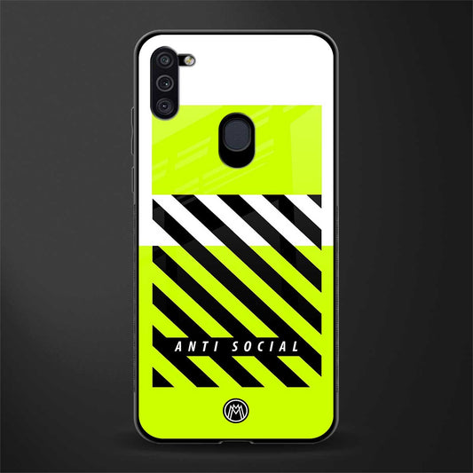 anti social glass case for samsung a11 image