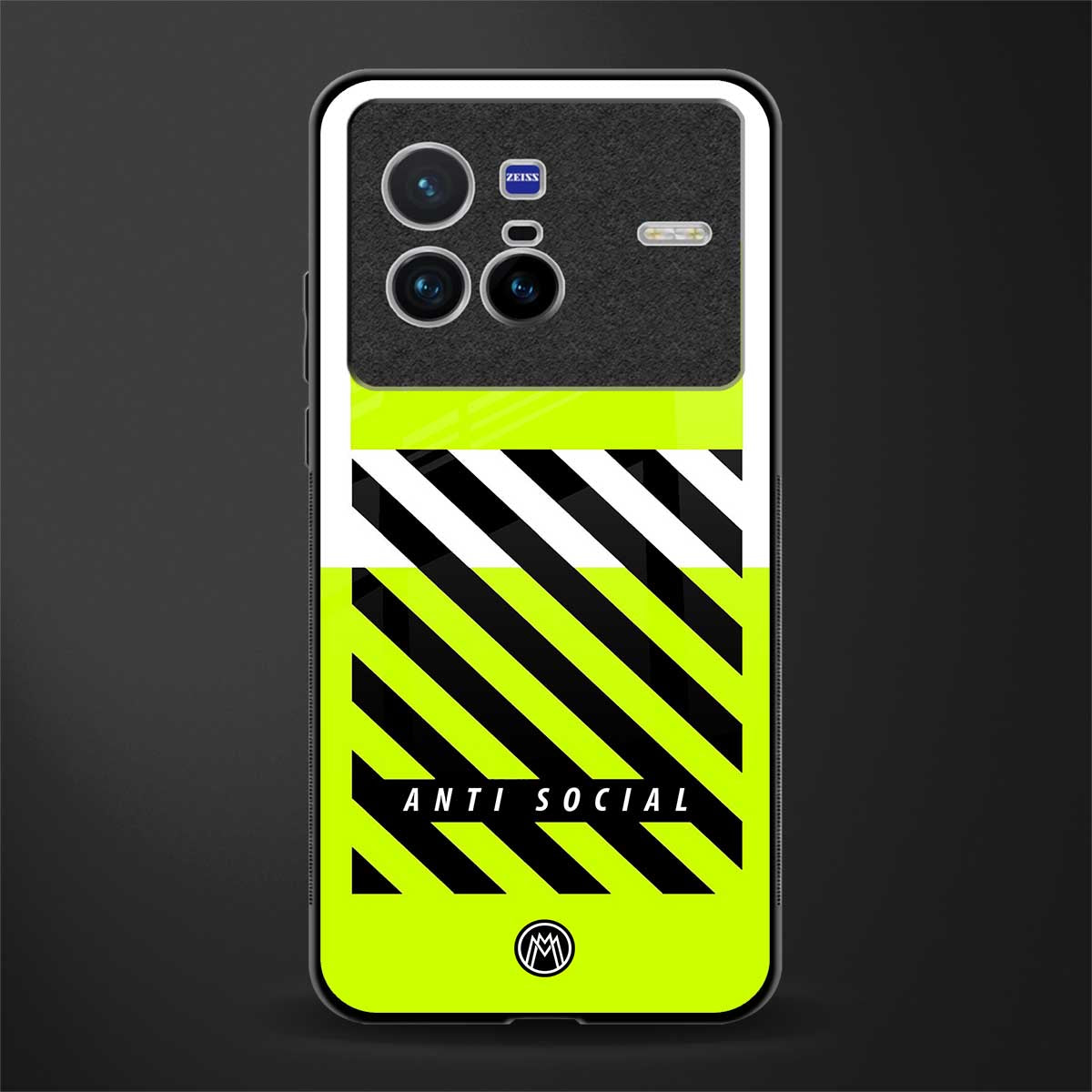 anti social glass case for vivo x80 image