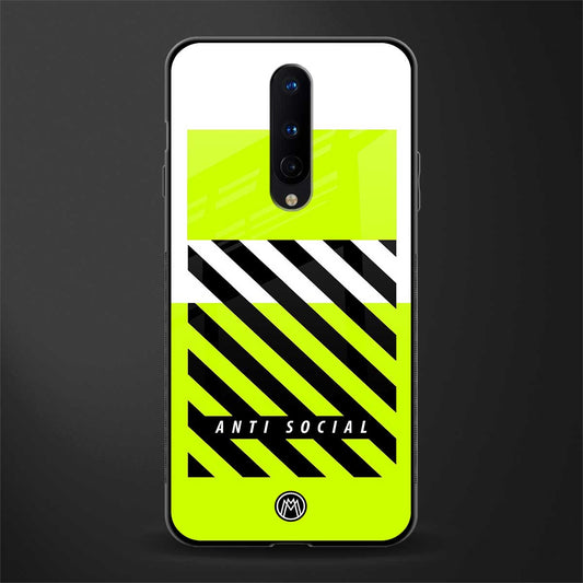 anti social glass case for oneplus 8 image