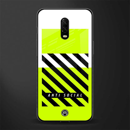 anti social glass case for oneplus 6t image