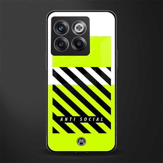 anti social back phone cover | glass case for oneplus 10t
