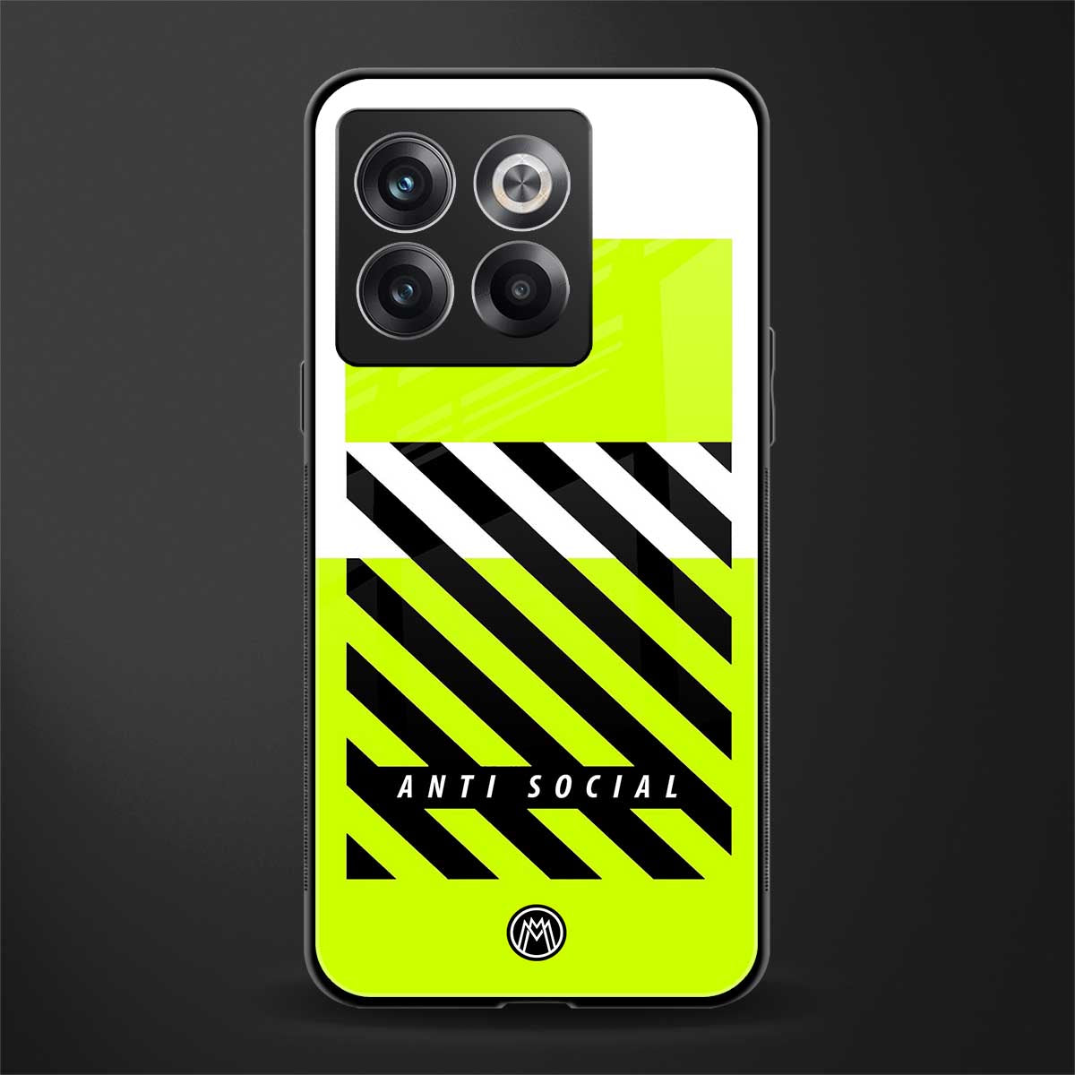 anti social back phone cover | glass case for oneplus 10t