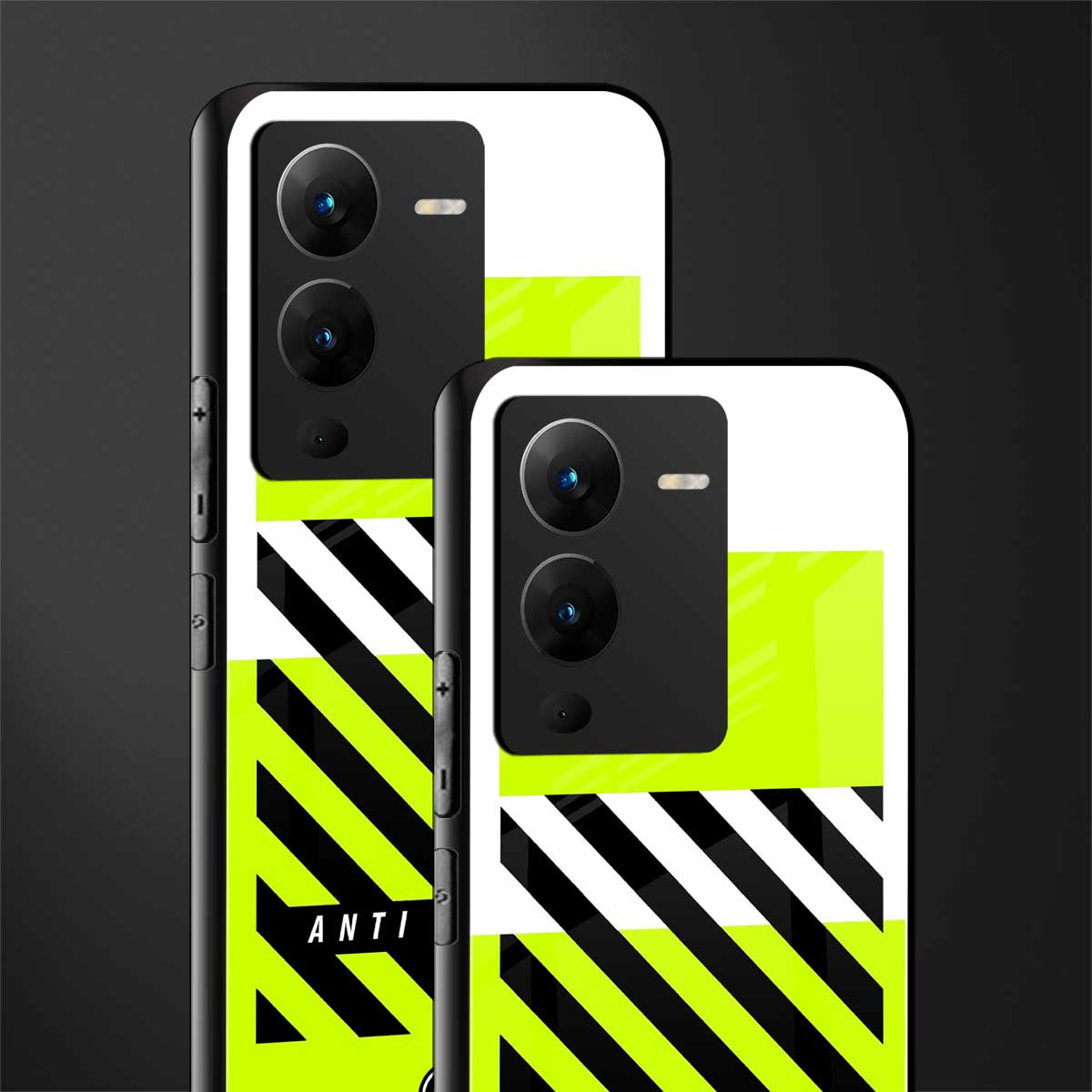 anti social back phone cover | glass case for vivo v25 pro 5g