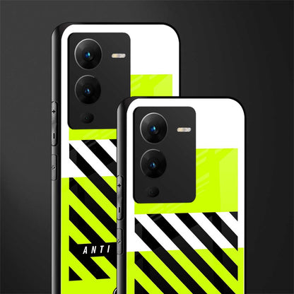 anti social back phone cover | glass case for vivo v25 pro 5g