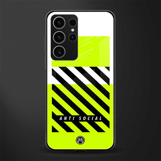 anti social glass case for phone case | glass case for samsung galaxy s23 ultra