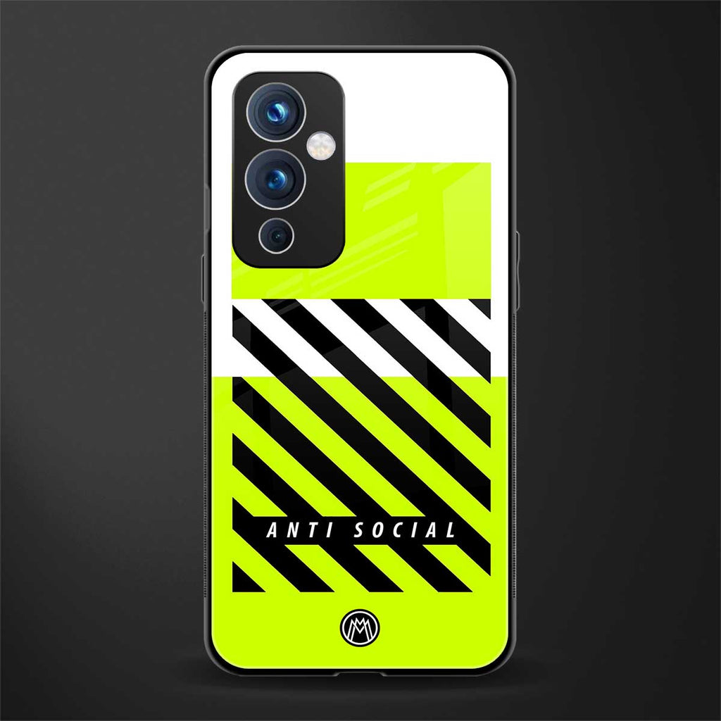 anti social back phone cover | glass case for oneplus 9