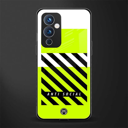 anti social back phone cover | glass case for oneplus 9