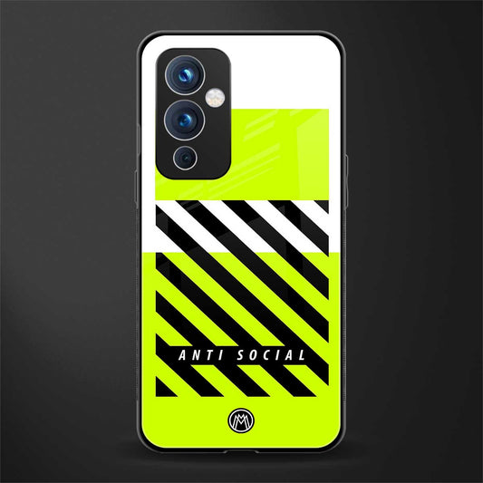 anti social back phone cover | glass case for oneplus 9