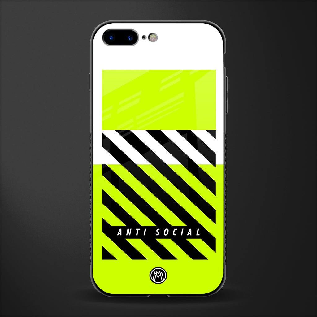 anti social glass case for iphone 8 plus image