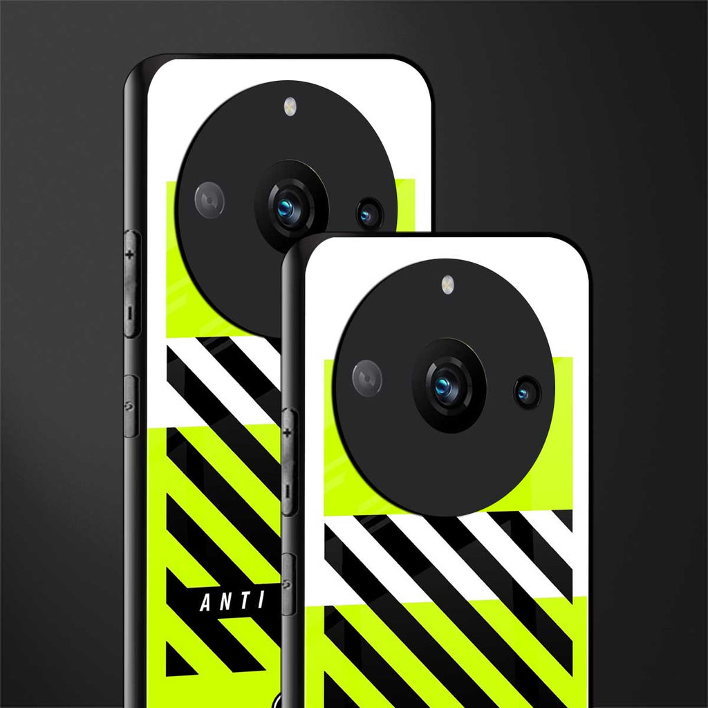 anti social back phone cover | glass case for realme 11 pro 5g