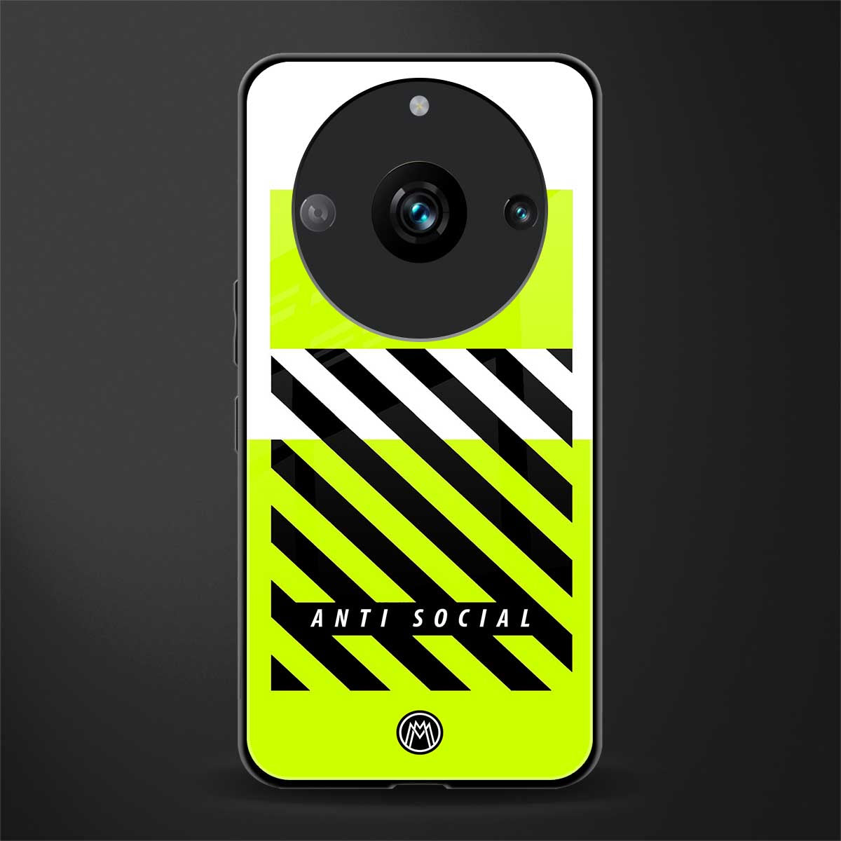 anti social back phone cover | glass case for realme 11 pro 5g