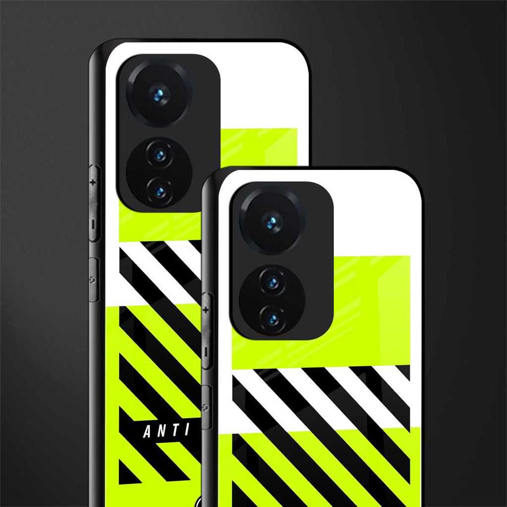 anti social back phone cover | glass case for vivo t1 44w 4g