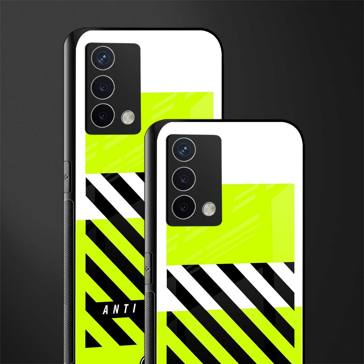 anti social back phone cover | glass case for oppo a74 4g