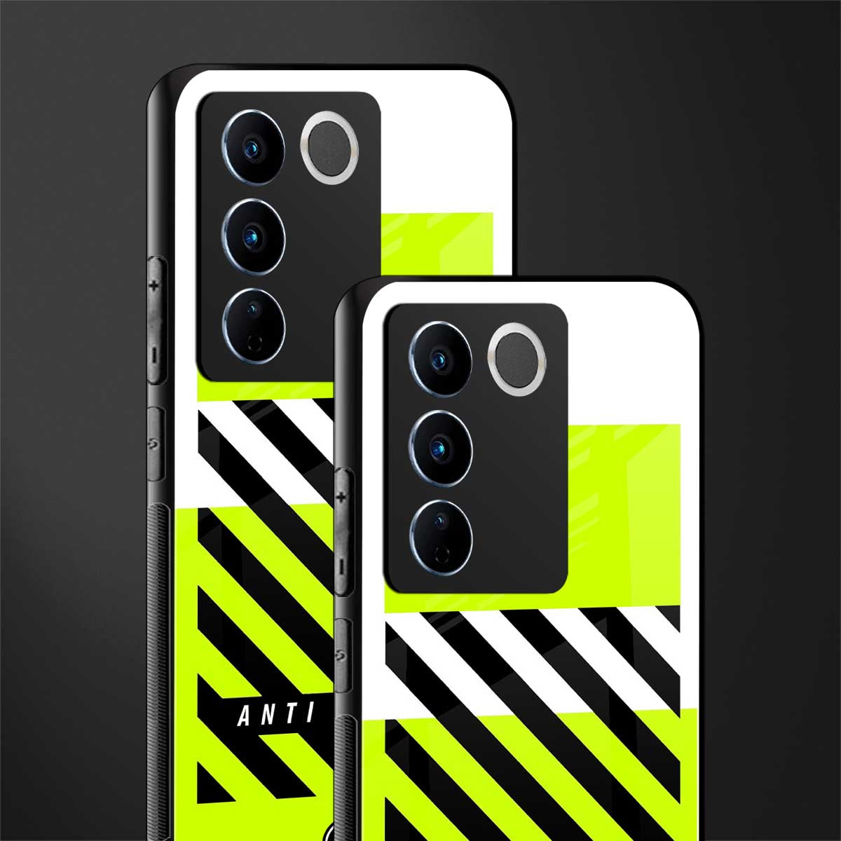 anti social back phone cover | glass case for vivo v27 pro 5g