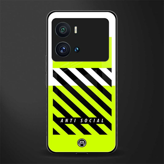anti social back phone cover | glass case for iQOO 9 Pro