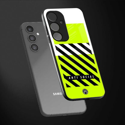 anti social back phone cover | glass case for samsung galaxy s23 fe 5g