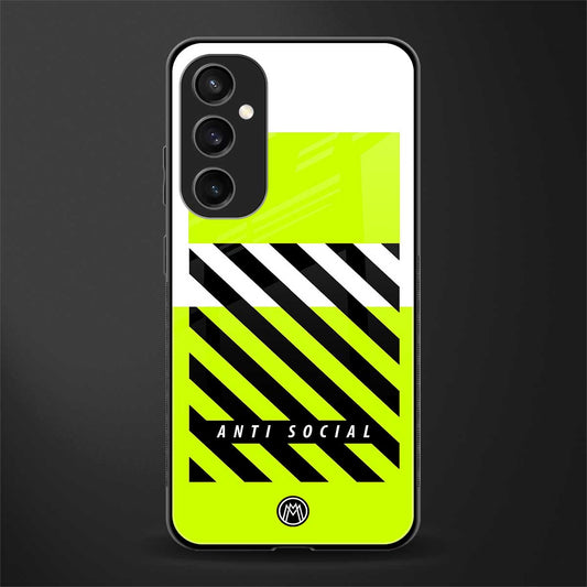 anti social back phone cover | glass case for samsung galaxy s23 fe 5g