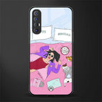 anti social chick girl glass case for oppo reno 3 pro image
