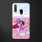 anti social chick girl glass case for vivo u20 image